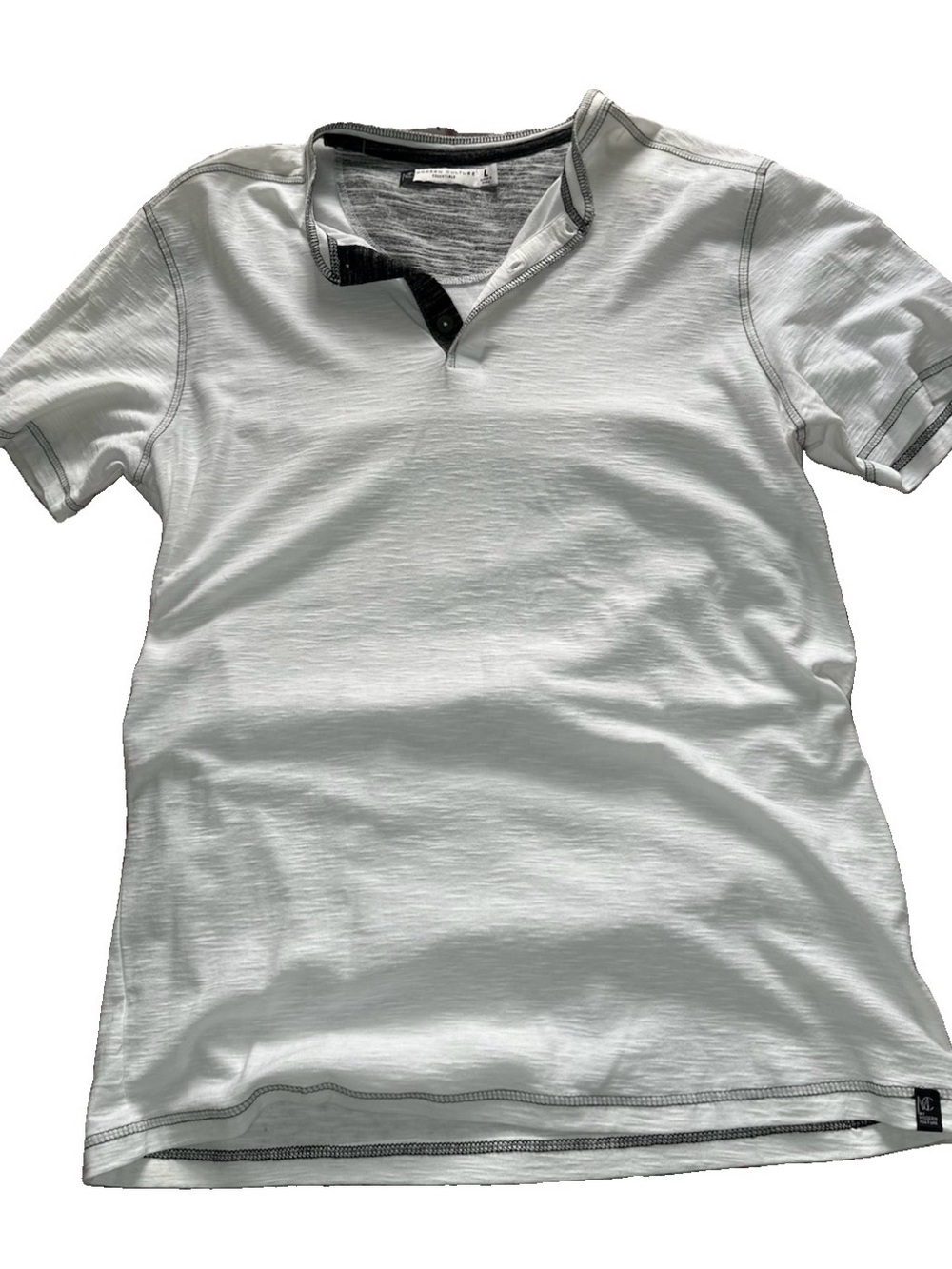 Modern Culture Casual Men's Henley Shirt - White